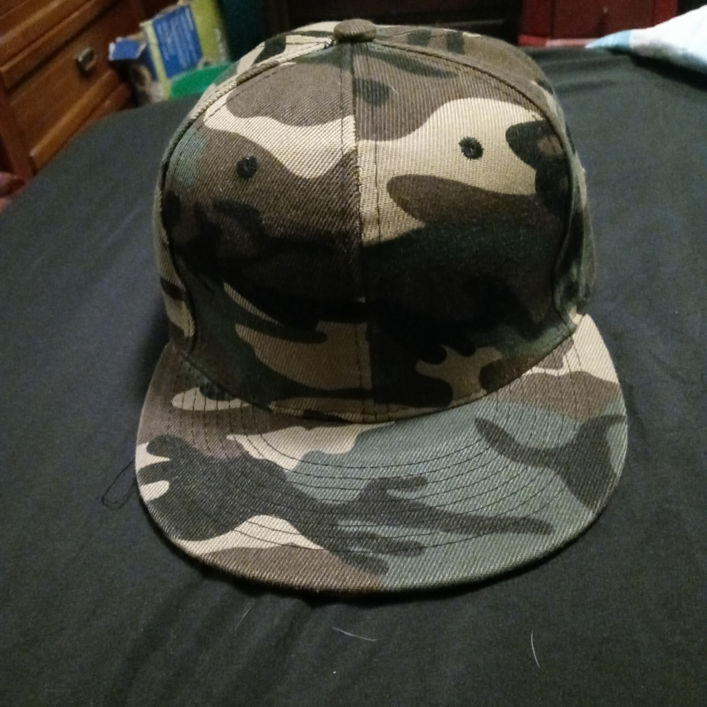 Camouflage snapback hat